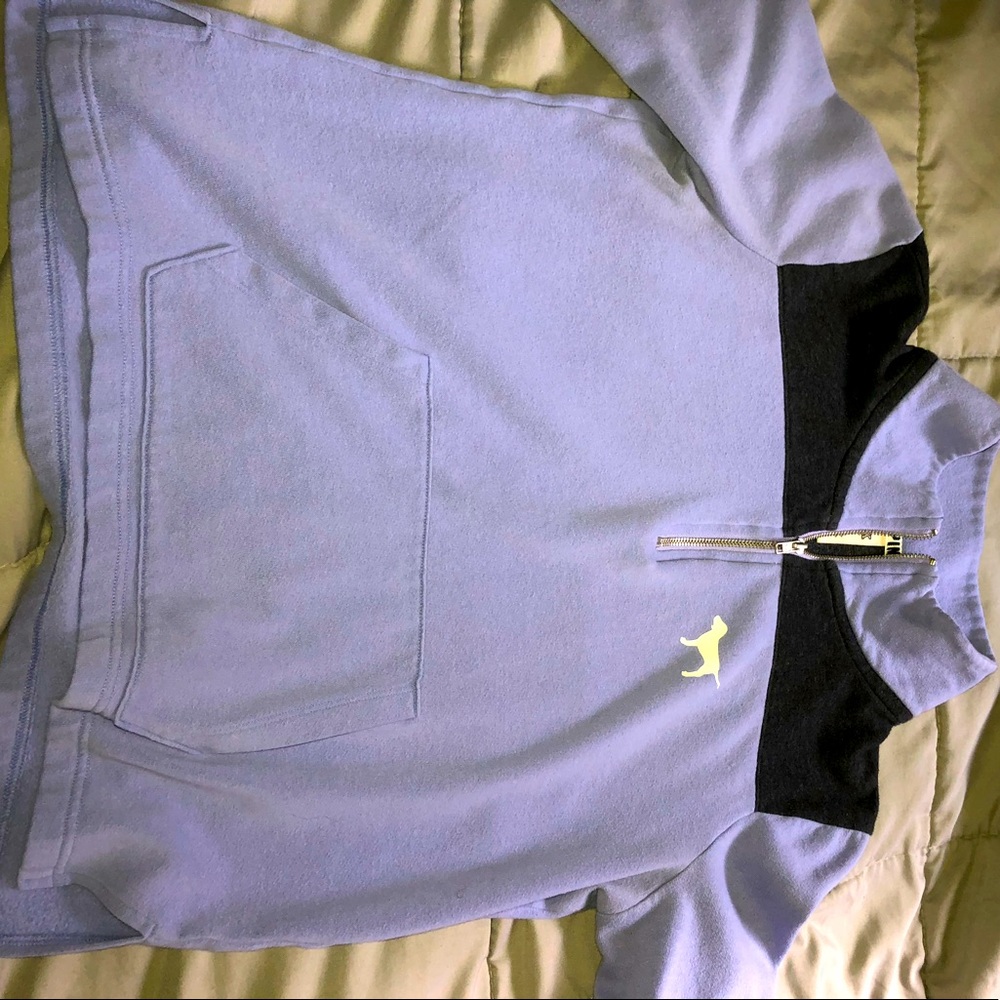 Purple sweater with collar size medium says “Pink” on back. - Picture 2 of 2